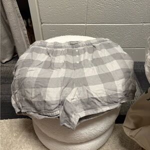 Plaid Gray Lounge Shorts